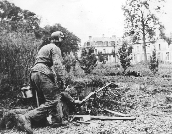 German units in action in France